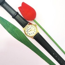 Marlas Retro Kadın Kol Saati, Vintage Tasarım, Klasik Tasarım, Altın / Gold Rengi, Minimal, Kayışlı