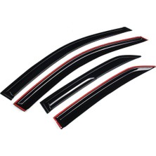 ŞüsCarOto Aksesuar Ford Fiesta 2002-2008 Uyumlu Mugen Cam Rüzgarlığı Seti Piano Black