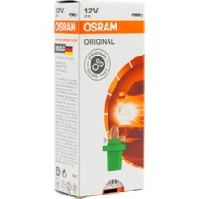 Osram 12V 2W Yeşil Soketli Gösterge Kadran Ampulü 10 Adet Osram 2722 Mf