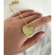 Nida Jewelry 925 Ayar Gümüş Kalp Kelime Kolye