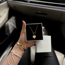 Nida Jewelry 925 Ayar Gümüş Iç Içe Kalp Isim Kolye