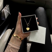 Nida Jewelry 925 Ayar Gümüş Iç Içe Kalp Istediğini Yazdır Kolye