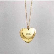 Nida Jewelry 925 Ayar Gümüş Kalp Isim Yıl Kolye