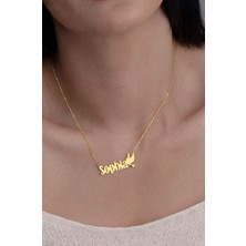 Nida Jewelry 925 Ayar Gümüş Isim Kuş Kolye
