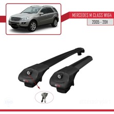 AccessoryPart Mercedes M Class (W164) 2005-2011 Arası ile Uyumlu Ace-1 Ara Atkı Tavan Barı Siyah