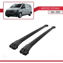 AccessoryPart Mercedes Vito (W447) 2014 ve Sonrası ile Uyumlu Ace-1 Ara Atkı Tavan Barı Siyah