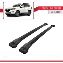 AccessoryPart Toyota Land Cruiser 2003-2009 Arası ile Uyumlu Ace-1 Ara Atkı Tavan Barı Siyah
