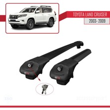 AccessoryPart Toyota Land Cruiser 2003-2009 Arası ile Uyumlu Ace-1 Ara Atkı Tavan Barı Siyah