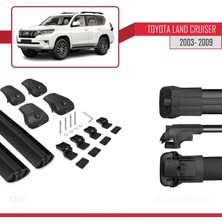 AccessoryPart Toyota Land Cruiser 2003-2009 Arası ile Uyumlu Ace-1 Ara Atkı Tavan Barı Siyah