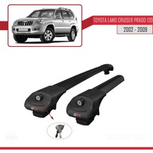 AccessoryPart Toyota Land Cruiser Prado (J120) 2002-2009 Arası ile Uyumlu Ace-1 Ara Atkı Tavan Barı Siyah