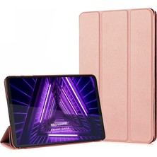 Microsonic Lenovo Tab M10 Plus 3.nesil 10.6`` Kılıf (TB-125F-TB-128F) Slim Translucent Back Smart Cover Rose Gold