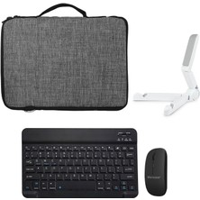 Microcase iPad 6-7-8-9 Nesil 10.2 Inch Tablet Çanta + Bluetooth Klavye + Mouse + Tablet Standı - AL8112