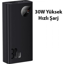 Baseus Premium 30W 10000MAH Dijital Göstergeli Taşınabilir Powerbank, Super Vooc Hızlı Powerbank