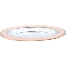 Copperdone El Dövmesi Bakır Kayık Servis Tabağı 45 cm