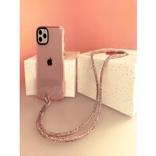 Aykutlar Shoping Swarovski Taşlı Parlak Rose Gold Telefon Boyun Askı Ipi