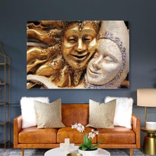 SML Tablo Ay ve Güneş Zıtlık Sun And Moon Love Dekor Kanvas Tablo