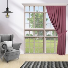 Perhal Tek Kanat Gül Kurusu Renk Ada 1-2,5 Orta Pile Fon Perde