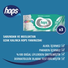 Hops Beyaz Sabun Kokulu Islak Mendil 60 x 3 Adet - 180 Yaprak