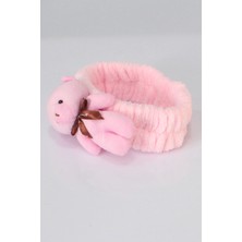 Toyaş Ayıcıklı Peluş Bandana Saç Bandı Pembe 0-10 Yaş