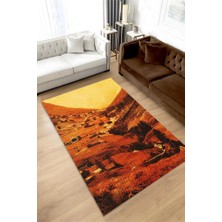 Homshtag Vadi Dokuma Tabanlı Yıkanabilir Kaymaz Manzara Halısı