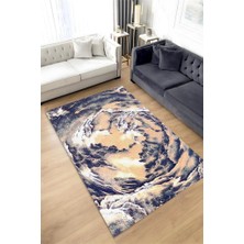 Homshtag Soyut Manzara Tabanlı Yıkanabilir Kaymaz Manzara Halısı