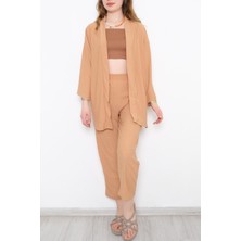 ARV Moda Gofre Kimono Alt -Üst Takım