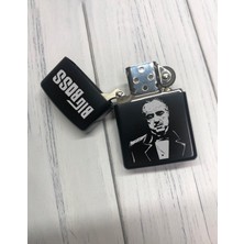 Atölye Çizgi Big Boss Benzinli Zippo Çakmak Siyah Ahşap Kutulu