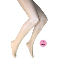 Dore 6 Adet Parlak Dizaltı Kadın Çorap 15 Denye Ten 57