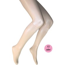 Dore 12 Adet Parlak Dizaltı Kadın Çorap 15 Denye Ten 57