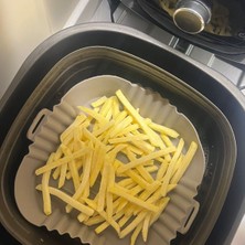 Buffer Buffer® Renkli Isıya Dayanıklı Yıkanılabilir Silikon Fırın ve Airfryer Kare Model Pişirme Matı 20 cm