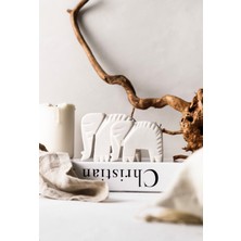 Lalezen 2li Mermer Beyaz Dekoratif Fil Dekor Yeniyıl