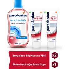 Parodontax Diş Macunu 75 ml x 2 + Ekstra Ferah Ağız Bakım Suyu