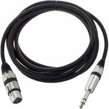 Xlr Kablo Dişi-6.3mm Stereo Jak 1 m - 3 m - 5 m - 10 m - 15 m - 20 m