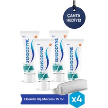 Sensodyne F Diş Macunu 75 ml X4 Çanta Hediye