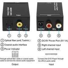 analog rca to dijital optik ses çevirici converter dönüştürücü