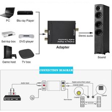 analog rca to dijital optik ses çevirici converter dönüştürücü