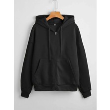 Blues Moda Ftx moda Fermuarlı Kapşonlu Sweatshirt