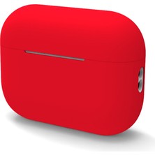 Dlrcase Apple Airpods Pro 2 Kılıf Mat Orj Kancalı Silikon + Ip SF20 Kırmızı