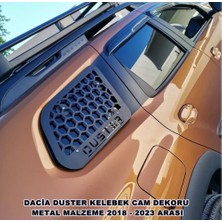 Caraks Dacia Duster Kelebek Cam Koruma Dekoru Metal Malzeme 2018 - 2023 Arası 2 Parça - Caraks