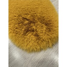 Extra Carpet Tavşan Tüyü Post Kesim Premium Kalite Tüy Dökmez Halı Hardal