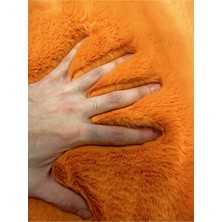 Extra Carpet Tavşan Tüyü Post Kesim Premium Kalite Tüy Dökmez Halı Turuncu