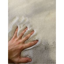 Extra Carpet Tavşan Tüyü Post Kesim Premium Kalite Tüy Dökmez Halı Gri