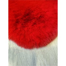 Extra Carpet Tavşan Tüyü Post Kesim Premium Kalite Tüy Dökmez Halı Kırmızı