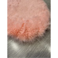 Extra Carpet Tavşan Tüyü Post Kesim Premium Kalite Tüy Dökmez Halı Şeker Pembe