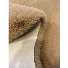 Extra Carpet Tavşan Tüyü Post Kesim Premium Kalite Tüy Dökmez Halı Camel