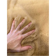 Extra Carpet Tavşan Tüyü Post Kesim Premium Kalite Tüy Dökmez Halı Camel