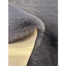 Extra Carpet Tavşan Tüyü Post Kesim Premium Kalite Tüy Dökmez Halı Antrasit