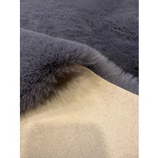 Extra Carpet Tavşan Tüyü Post Kesim Premium Kalite Tüy Dökmez Halı Antrasit