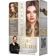 Sea Color 2 Tüp Home Colorist 8 0 Bebek Kumralı Premium Saç Boyası Evde Profesyonel Sonuç