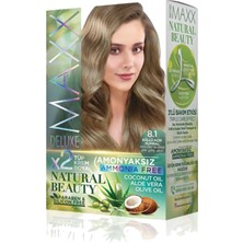 Maxx Deluxe 2 Paket Natural Beauty Amonyaksız Saç Boyası 8 1 Küllü Açık Kumral